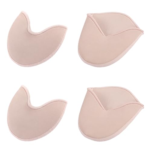 2 paar ballet schoenen, teen pads, zachte ballet danspunt teen beschermers pads anti-slip teen halve sokken teen zakjes pads gebreide stof teen cap cover voorvoet wrap dans schoen pads voor