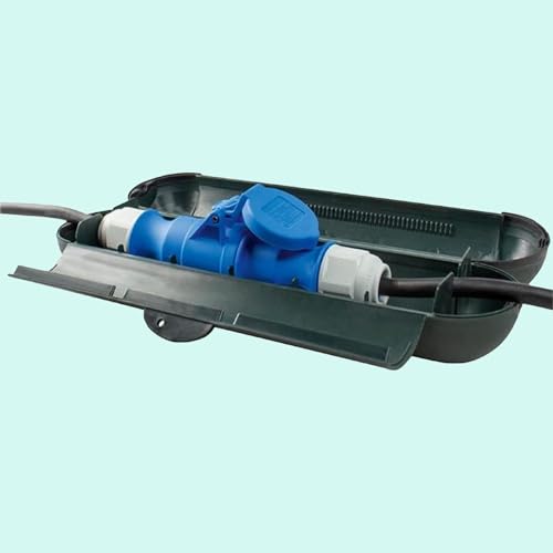 Veilige doos voor uitbreiding Cord, Bescherming Capsule voor Kabel Indoor Gebruik, Beschermende Hoes voor Outdoor Extension Cord, Bescherm Buiten Uitlaat Afdichting Weerbestendig(Groen) 3