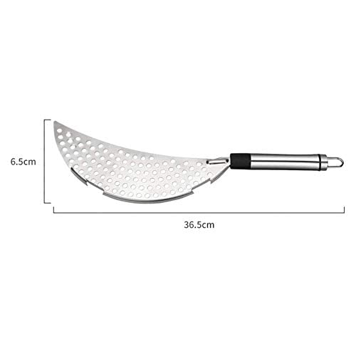 Pan Stainless Steel Crescent Keukenvergiet met handvat Heavy Duty Fit De meeste potten en pannen