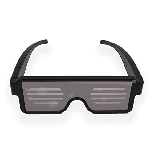 LED-bril USB opladen glazen oplaadbaar met LED-display voor Night Club Kerstmis verjaardag partij accessoire (Roze)