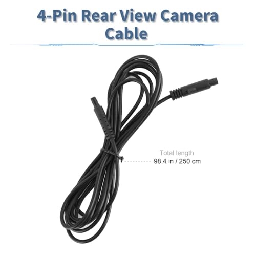 2.5m 4Pin Car Dash Cam Extension Cable, Dash Cam Backup Camera uitbreiding Cord Achterzicht Backup Camera Draad voor 12V 24V Vrachtwagen Trailer 4