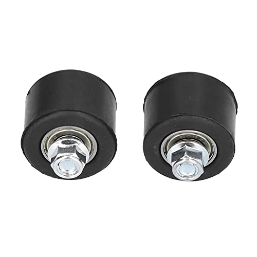 Ketting Roller Guide, Black Rubber + Roestvrij stalen ketting roller schuifstuk 2Scs 8mm Ketting Roller Spanning Wheel Guide Pit Dirt Geschikt voor Yamaha YFZ 350 Banshee 1987-2006