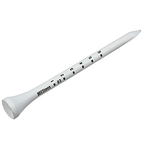 50 Pack Houten Golf Tees 83mm Lang Golf Hout Bamboe Tees - Wit 3