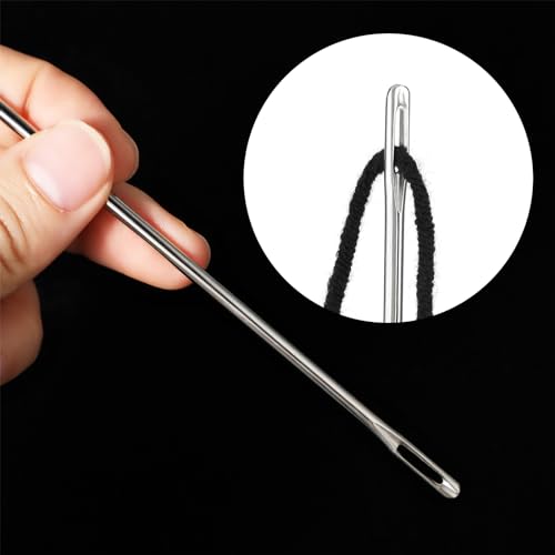 Naainaalden van roestvrij staal, 30,5 cm lang Naainaalden met groot oog, 3 mm dik, voor thuis, lederen bekleding, borduurwerk, tapijt, ambachten 4