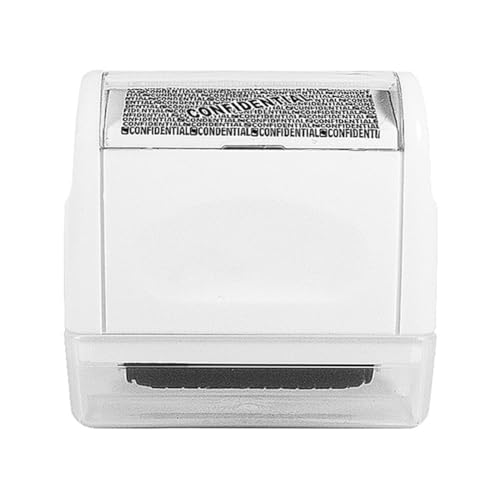 Vertrouwelijke Roller Stempel Wide Rolling Security Stempel Veilige Vertrouwelijke ID Blackout Beveiliging Identiteit diefstal Rolling Data Defender Inclusief 3 Pack Refills, Adres Blok