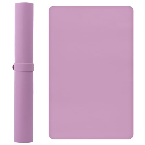 Hand Rest Bureau Mat Manicure Waterdicht Nagel arm Kussen Opvouwbare Non-Slip Hand Rust Manicure Zachte PU leer 60 x 40 cm (Paars)