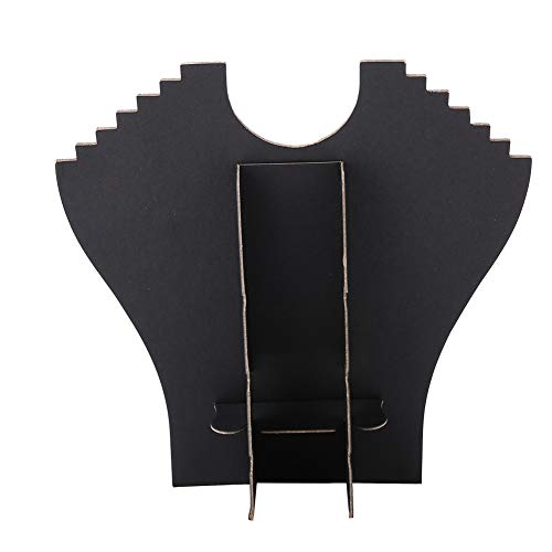 Sieraden Bust ketting hanger ketting Display Stand Flannel sieraden houder Rack zwart 24 X 23 Cm, standaard, Modern 3