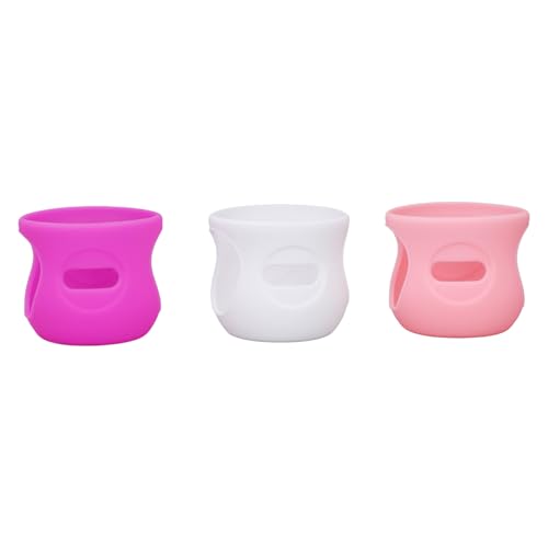 3Pcs 4 Oz Siliconen Fles Mouwen, Anti-schaal Baby Flessen Dekglas Fles Hoes voor thuisgebruik of reizen (White+Pink+Purple)