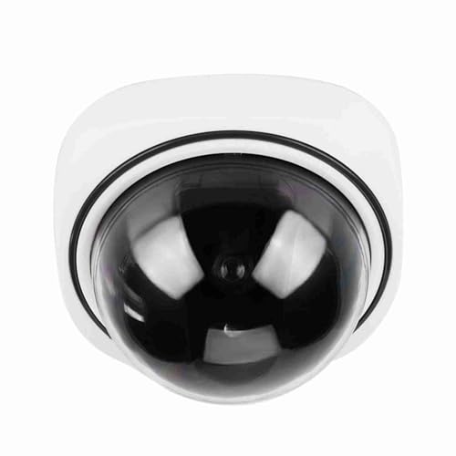 Dummy Security Camera Fake Outdoor Binnen Draadloze Dome, Simulated Security Camera met LED-licht voor thuis kantoor (zonder Batterij)