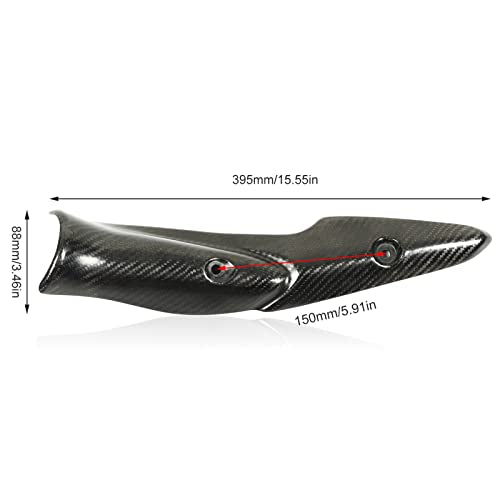 Uitlaatmiddel Link Pipe Heat Shield, Motorfiets Uitlaat Middelste Link Pipe Heat Shield Carbon Fibre Tube Protector Cover Guard voor Z900 2017-2019