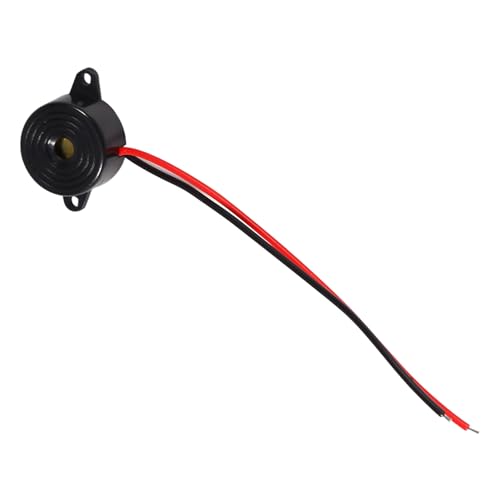 3 tot 24V Piezoelectronic Buzzer Black 23x12mm 100mm Kabellengte Multivibrator Impedantie Matcher voor computers, printers, alarmen 4