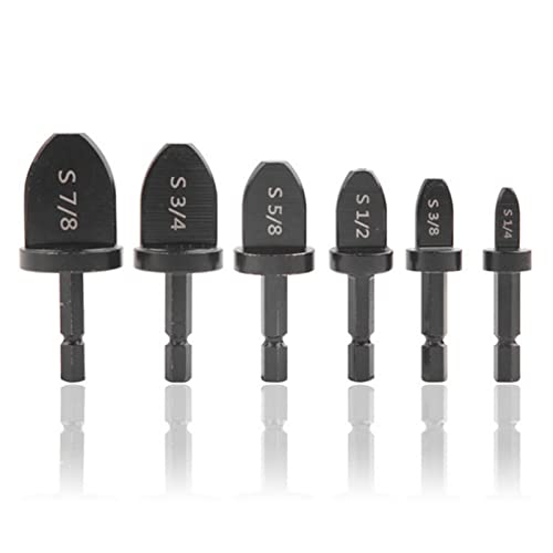 6 st HVAC-gereedschappen, Swaging Tool Drill Bit Set Multifunctionele koperen Pipe Flaring Tool Airconditioning Koperen Tube Expander Swaging Tool