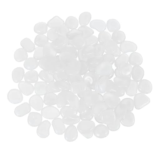 Lichtgevende stenen, 300 st Luminous Rocks voor Indoor Decoraties Fish Basin Garden Courtyard Landschap Cadeaus voor vrienden, Wit