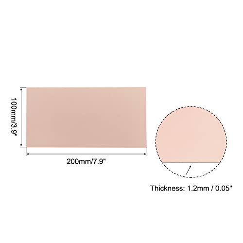 FR4 Double Sided Clad Koper, 2 Pack 200 x 100 x 1,2mm PCB Gelamineerde printplaat