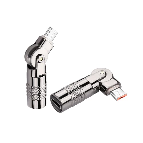 2 Pack Micro USB Adapter Micro 5Pin Vrouw tot Male Connector 180 Degree Rotatie Converter Connector Ondersteuning Charge gegevens voor telefoon