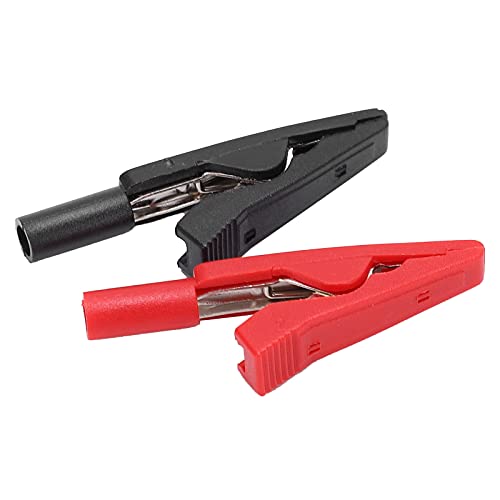 5 Set U16 2mm Tail Jack Crocodilian Clip met Naald Jack Rood en zwart geïsoleerd Clip PA Materiaal 2mm Tail Jack voor elektrische test 5
