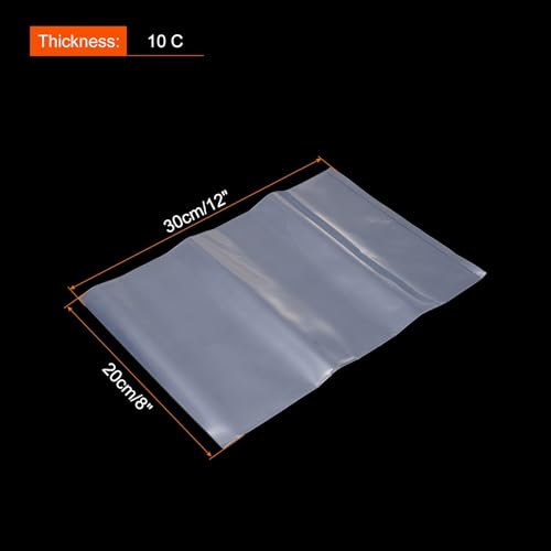 30 stuks Heldere platte Open Plastic Poly Tassen 8x12 Inch 4 Mil verpakkingstassen voor voedsel, thuis, verzamelobjecten Opslag, Proof Brood, Plakken