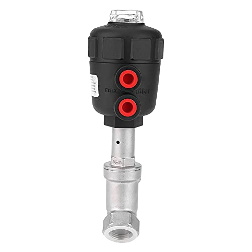 Stainless Steel Air Operated Angle Seat Valve met draadverbinding, Verdikte kunststof behuizing, 3/4in DN20, Geschikt voor stoom - Pneumatische Stoomventiel 3