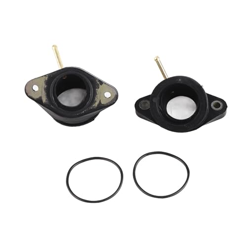2 st Carburator Interface Adapter, Rubber Motor Carburator Intake Manifold Start met Matching O Seals voor XV400 XV500 XV535 5