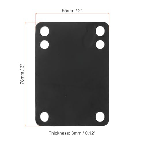 1/8" Skateboard Riser Pads, 10 Pack PU 3x2 Skateboard Riser Pads Hoekige Wedge Shock Pads voor Skateboard Truck, Zwart