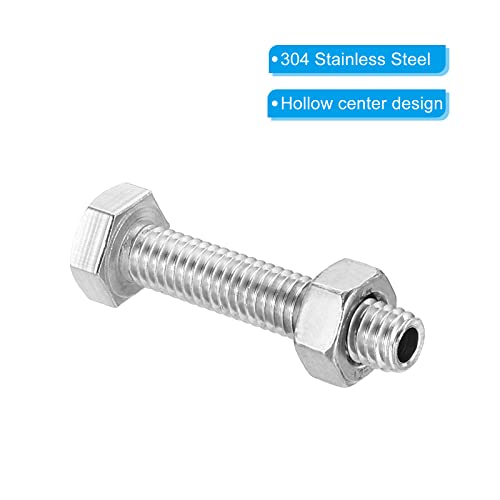 3 Set M6 x 30mm Holle Exterieur Zeshoek Schroef Cilindrische Lamp Schroeven door gaten Schroef met Not 304 Roestvrij staal 4