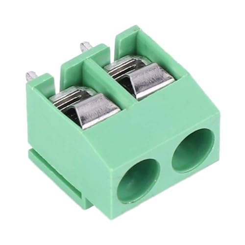 50 st 2-pins 5mm pitch PCB Mount Screw Terminal Block Wiring Connector 26-14AWG Groen