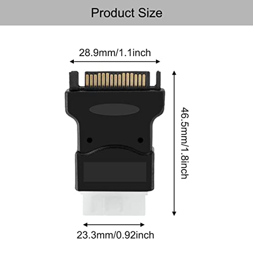 SATA 15Pin naar Molex 4Pin IDE Adapter, SATA Man naar IDE Man voor SATA harde schijf HDD SSD Power naar IDE Kabel Converter Connector, 4 stuks 5