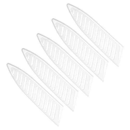 PP Veiligheidsmes Cover Manchetten voor 5 Inch Keramische Messen, 5 Pieces Mes Edge, Mesbescherming, Universele Mes, Schaats voor Keuken, Wit