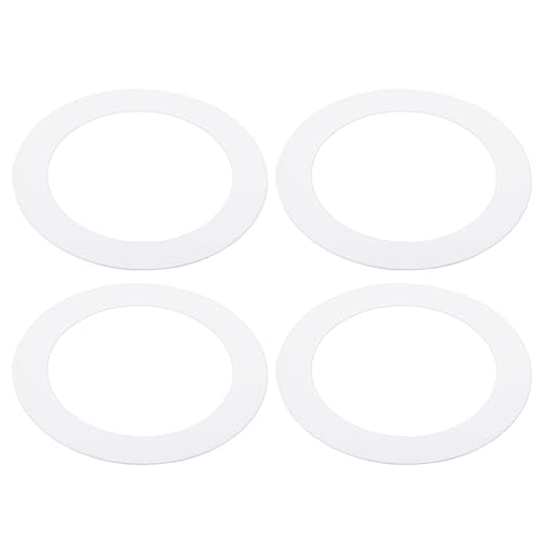 Metalen afwerkingsring voor inbouwverlichting, 4 stuks, buitendiameter 105 mm, binnendiameter 76 mm, witte matte afwerking