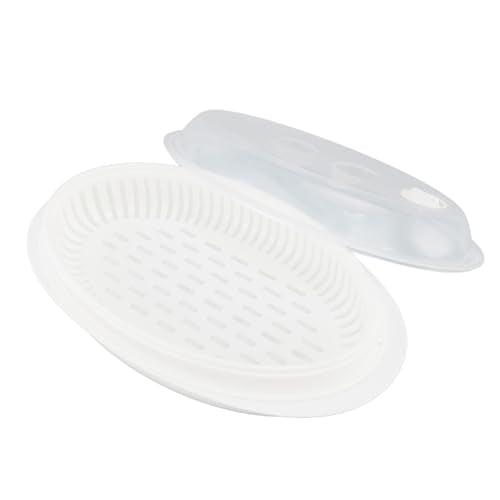 Magnetron Vis Groenten en Pasta Stoom, Vis Stoomcontainer met deksel, snelle warmtegeleiding, Magnetron Fish Hob