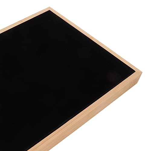Houten sieraden tray, sieraden tray-organizer Stapelbare sieraden Trays sieraden display Trays voor oorbellen ketting armbanden, sieraden-ring display Organizer opslag lade houder, zwarte set 3