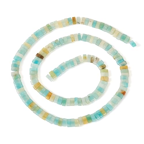1 Strand Amazonite Tila Kralen Natuurlijke Edelsteen 2 Hole Square Zaad Kralen Drager Kralen voor Meerdere Strands Armband Ketting Ambachten sieraden maken, 150 st