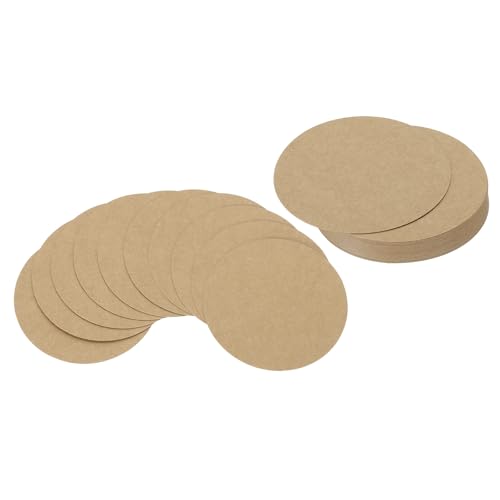 5" Circle Card Stock, 36Stuks Ronde Vorm Cutouts Papier Dikke Karton Coaster voor DIY Craft Projecten Klaslokaal Bulletin Board Decor, Kraft Color