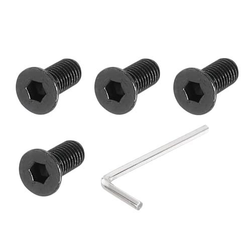Scooter Vaste Schroef, 4 stuks Scooter Voorhoofd Schroef Metalen Vaste Schroefset Vervanging Schroefdriver Compatibel voor M365 elektrische Scooters, Zwart