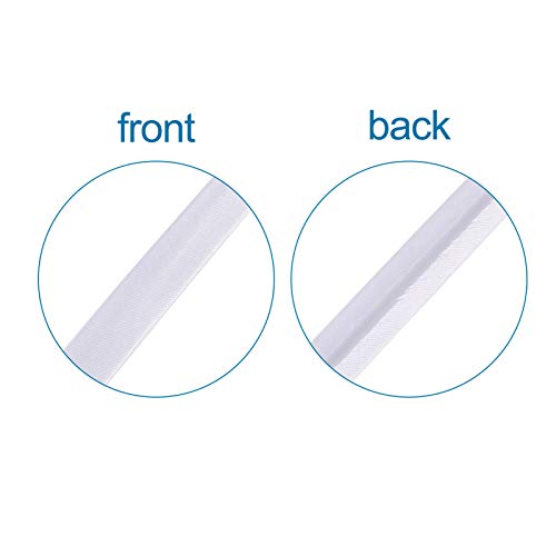73m White Bias Binding 5/8 Inch Dubbelgevouwen Bias Binding Single Sided Satin Ribbon voor Naaien Bindende Hems Piping Quilting ambachten 4
