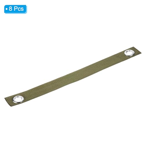 16 Inch Stake Boom Ties, 8 Pack Boom Ondersteuning Posts, Boom Straightening Ties met Grommets voor nieuw geplant rechte, Olive Green 3