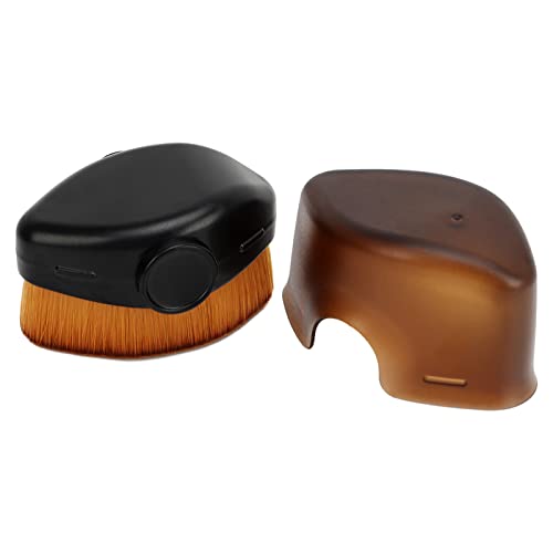 Nagelstof borstel Draagbare make-up borstel Multifunctioneel Nagel Dust Powder Cleaning Brush voor Manicure Makeup (zwart)