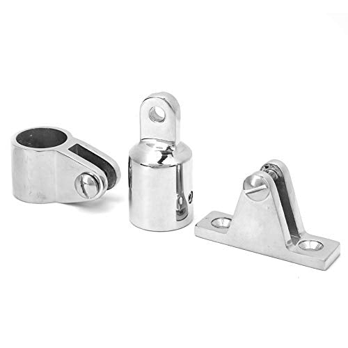 16 Stuk Bimini Top Scharnier Rail Montage Boot 3-Arch Bimini Top Cover Cap Roestvrij Steel Boat Hardware Hardware Scharnier Montage Jaw Slider Bimini Top Eye Einde Kit 25mm/1in