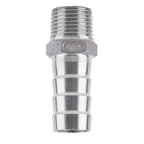 1pc slangaansluiting met prikkeldraadadapter dfe roestvrijstalen slangas SS304 1/8"~3/4" (1/2 x 19mm)