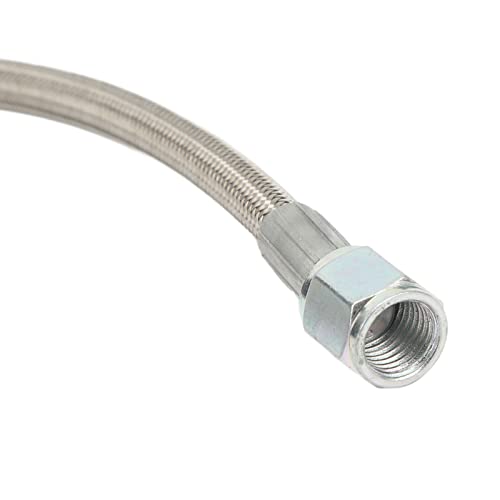 Turbo Oil Supply Pijp 4AN 90 Degree Roestvrij staal gevlochten olie levering buis buis slang(48 inch) 5