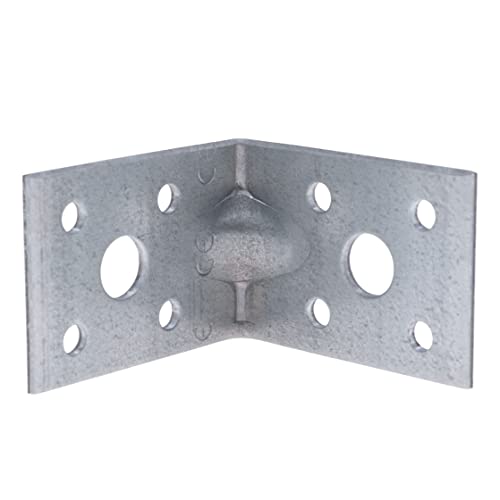 Hoek Brace Brace Brace 90 Hoek Versterkte elleboog Robuuste stalen connector L-vormige Heavy Duty Hoek Bracket 90x50x50x2mm Galvanized Supporter (Pack of 10) 3
