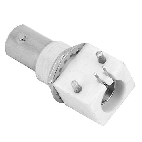PCB Mount Connector, 10st 90 Degree White PCB Mount BNC Connector Card 2P BNCQ9 Adapter voor CCTV Systems