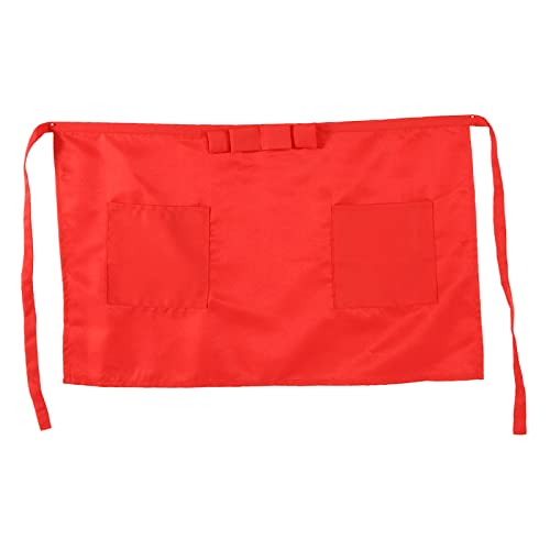 Waist apron, halve lengte korte apron unisex Bow Type met zakken voor bar serveerster