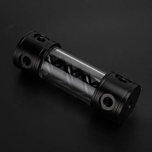 YSX-TBDB170 6 Gaten Computer Waterkoeling Tank, G1/4 Thread Cilinder PC Cooler Water Tank - Zwart