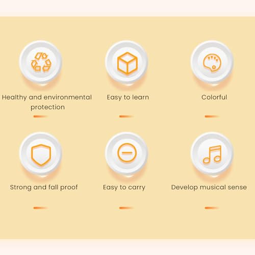 7 Button Accordeon voor kinderen, riem gesp ontwerp, ABS materiaal, beginners knoop accordeon met gids en lied set (PINK) 3