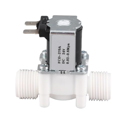 Solenoïdeklep G1/2 inch, DC 24V/AC 220V inlaatwater solenoïdeklep NC elektrische waterinlaatklep (DC 24V) 3