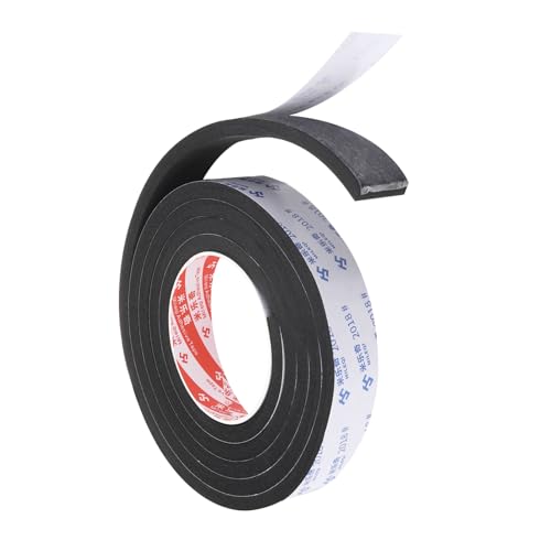 2M Afdichtingsschuimtape, 3cm breed, 8mm dik, Single Side Weather Stripping Deur Seal Strip voor raamdeur isolatie, zwart