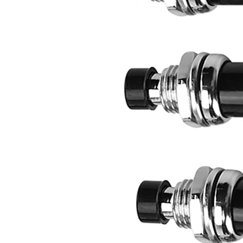 Momentary Switch Mini Knoppen, 8st PBS-110 ronde Mini metaal zonder slot Plastic Automatische automatische reset Pushknop Switch zwart 5