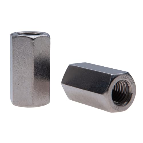 M5 Hex Koppelmoeren (15mm 8mm) Roestvrij staal Lange Bar Hex Nut, Metrische Extension Nut, DIN 6334 Koppelmoer, Hexagonal Sleeve Nut, Stud Extender, Connector Lengte 15mm (10Scs) 4