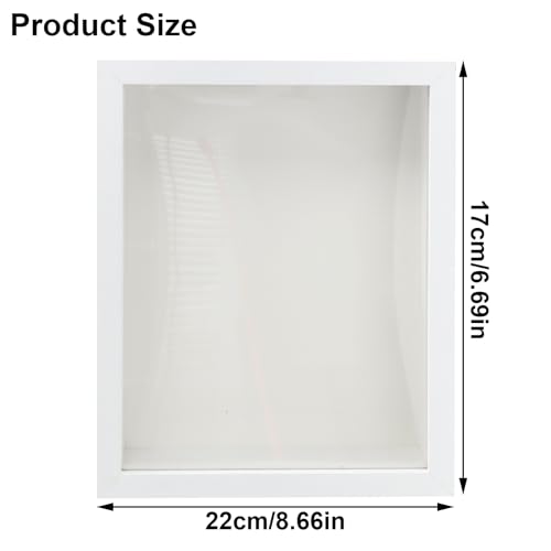 3D Shade Box, 22 x 17 cm, Houten fotolijst, Deep Box, Box Display Frame voor Wall Mounted Desktop Box Frames voor ambachten, 3D Deep Flower Frame voor Memorabilia Medals, Tickets (Zwart)
